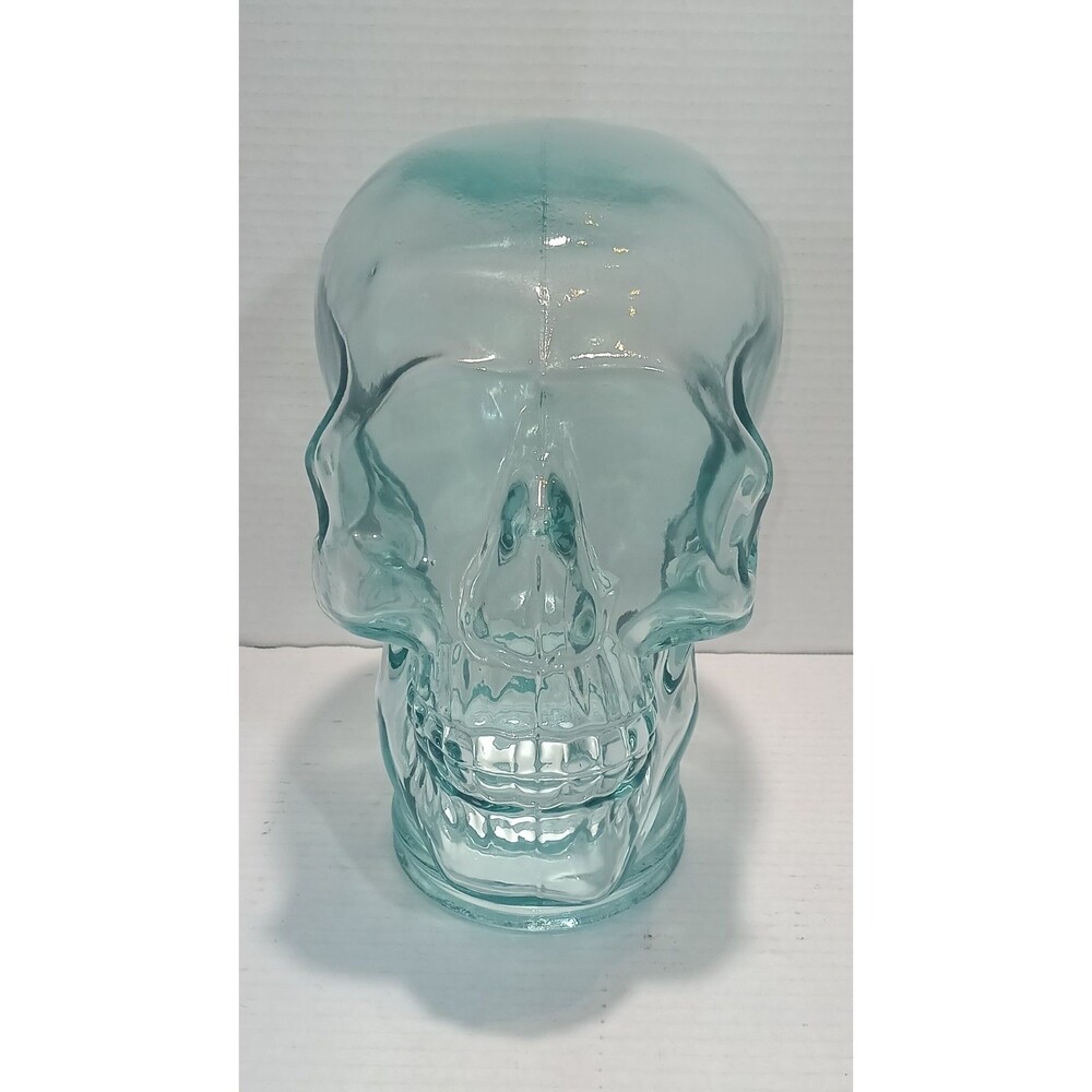 Glass Skull Clear Light blue Life Size Mannequin Skeleton Head